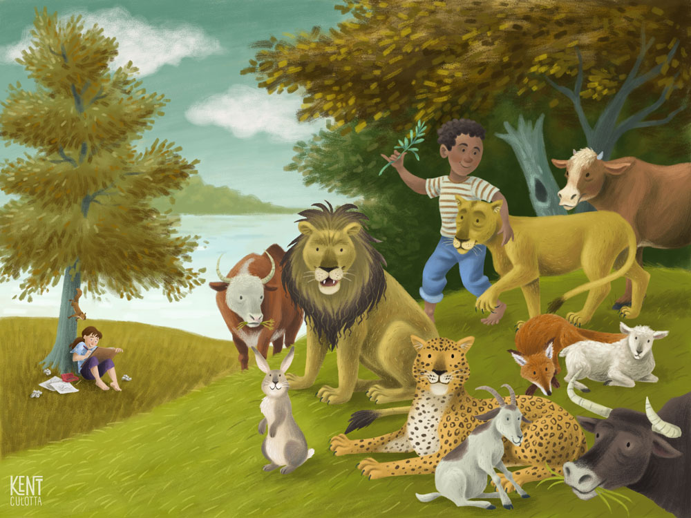 animals children's book illustration