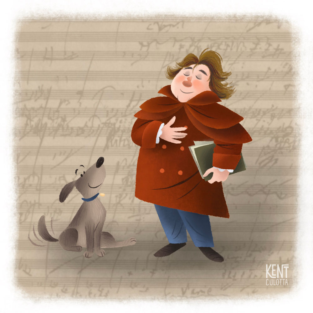 Beethoven children's book illustration